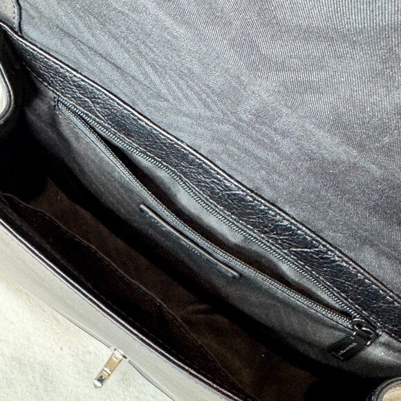 REBECCA MINKOFF Black Iridescent Leather Handbag - Picture 10 of 13